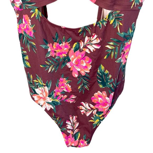 Shade & Shore Women’s One Piece Floral Swimsuit Size XL / 38D - Picture 4 of 8